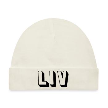 Name - Liv - Baby Premium Organic Mütze - Naturweiß - Vorne