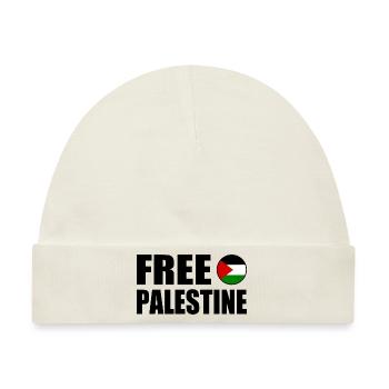 Free palestine - Baby Premium Organic Mütze - Naturweiß - Vorne