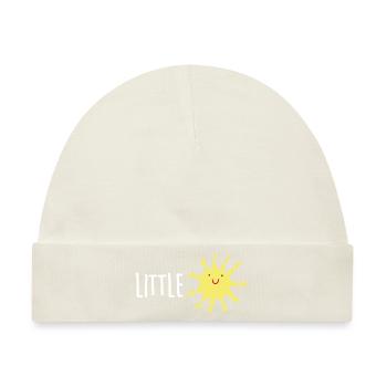 Kleiner Sonnenschein unser Liebling lachende Sonne - Baby Premium Organic Mütze - Naturweiß - Vorne