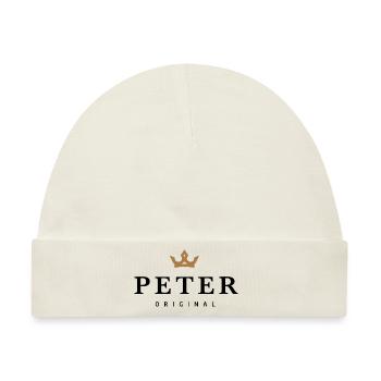 Peter - Baby Premium Organic Mütze - Naturweiß - Vorne