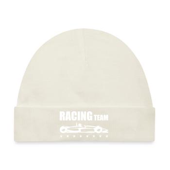 racing team - Baby Premium Organic Mütze - Naturweiß - Vorne