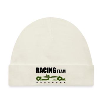 racing team - Baby Premium Organic Mütze - Naturweiß - Vorne