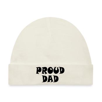 Proud dad - Baby Premium Organic Mütze - Naturweiß - Vorne