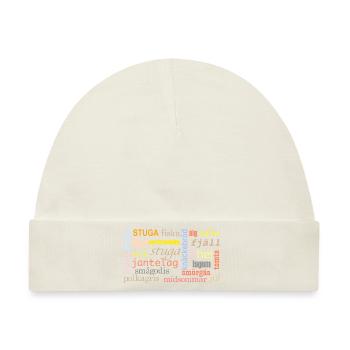 Schwedische Worte - Baby Premium Organic Mütze - Naturweiß - Vorne