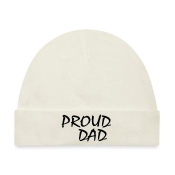 Proud dad - Baby Premium Organic Mütze - Naturweiß - Vorne