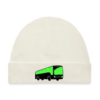 bus busfahren - Baby Premium Organic Mütze - Naturweiß - Vorne
