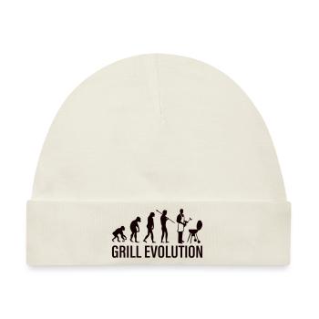 grill evolution - Baby Premium Organic Mütze - Naturweiß - Vorne