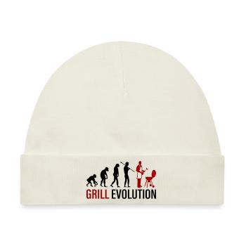 grill evolution - Baby Premium Organic Mütze - Naturweiß - Vorne
