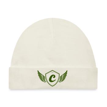 wappen c - Baby Premium Organic Mütze - Naturweiß - Vorne