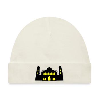 moschee silhouette - Baby Premium Organic Mütze - Naturweiß - Vorne