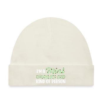 Ich bin ein Minz-Schokoladen-Chip-Typ - Baby Premium Organic Mütze - Naturweiß - Vorne