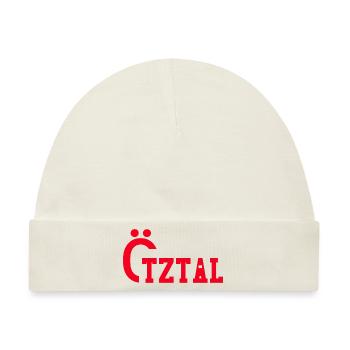 Ötztal roter Text - Baby Premium Organic Mütze - Naturweiß - Vorne
