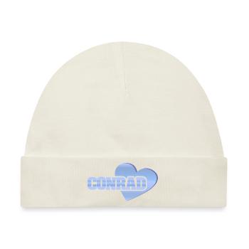 Geschenk für Conrad - Baby Premium Organic Mütze - Naturweiß - Vorne