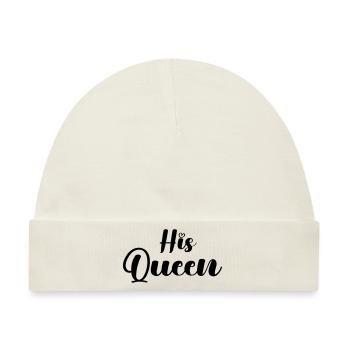 his queen - Baby Premium Organic Mütze - Naturweiß - Vorne