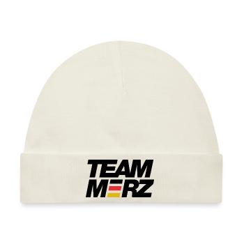 Team Merz - Kanzler - Baby Premium Organic Mütze - Naturweiß - Vorne