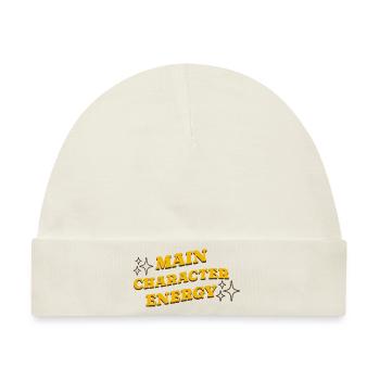 Main Character Energy Positive Affirmationen - Baby Premium Organic Mütze - Naturweiß - Vorne