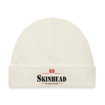 Working Class Skinhead Oi! Antiracist Bootboys My - Baby Premium Organic Mütze - Naturweiß - Vorne