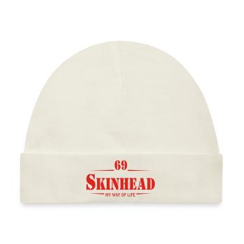 Working Class Skinhead Oi! Antiracist Bootboys My - Baby Premium Organic Mütze - Naturweiß - Vorne