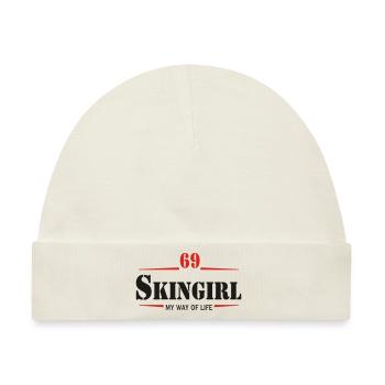 Working Class Skingirl Oi! Antiracist Bootgirl My - Baby Premium Organic Mütze - Naturweiß - Vorne
