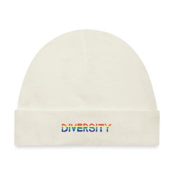 Diversität Vielfalt Regenbogenfahne - Baby Premium Organic Mütze - Naturweiß - Vorne