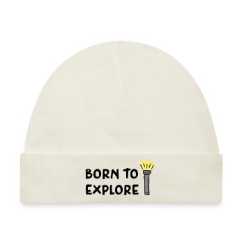 Urbex - Born to explore - Baby Premium Organic Mütze - Naturweiß - Vorne