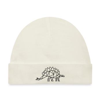 Stegosaurus Geometrie Dino - Baby Premium Organic Mütze - Naturweiß - Vorne
