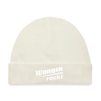 Wangen rockt - Textdesign mit Stadtnamen - Baby Premium Organic Mütze - Naturweiß - Vorne