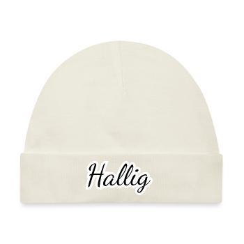 Hallig - Textdesign mit Stadtnamen - Baby Premium Organic Mütze - Naturweiß - Vorne