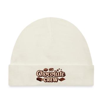 Süßigkeiten Schokolade Schoki Chocolate Crew - Baby Premium Organic Mütze - Naturweiß - Vorne