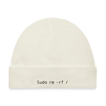 Linux-Codierung sudo rm -rf / - Baby Premium Organic Mütze - Naturweiß - Vorne