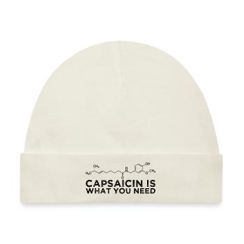Capsaicin Ist Das Was Du Brauchst - Baby Premium Organic Mütze - Naturweiß - Vorne
