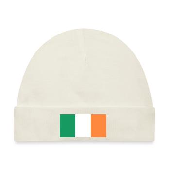 Irische Flagge - Baby Premium Organic Mütze - Naturweiß - Vorne