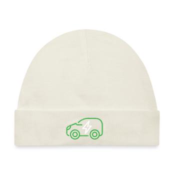 Elektroauto - Baby Premium Organic Mütze - Naturweiß - Vorne