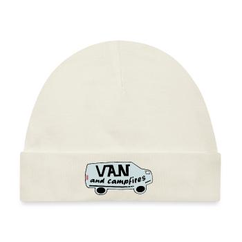 van and campfires - Baby Premium Organic Mütze - Naturweiß - Vorne
