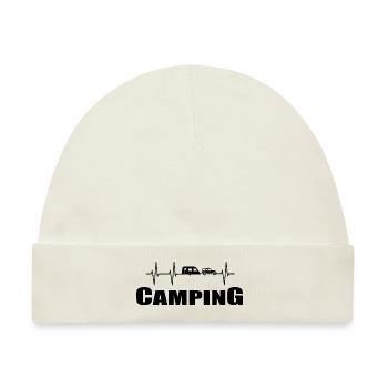 Camping - Baby Premium Organic Mütze - Naturweiß - Vorne