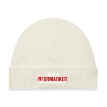 Informatik Informatiker Programmierer - Baby Premium Organic Mütze - Naturweiß - Vorne