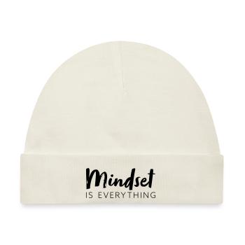 Mindset is everything - Baby Premium Organic Mütze - Naturweiß - Vorne