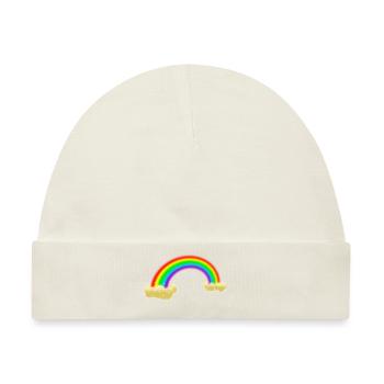 Rainbow - Baby Premium Organic Mütze - Naturweiß - Vorne
