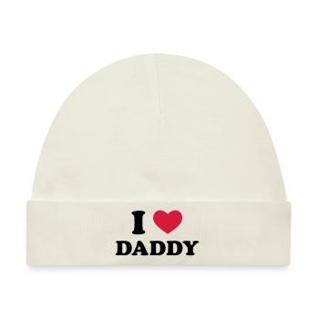 I Love Daddy - Baby Premium Organic Mütze - Naturweiß - Vorne