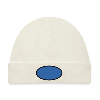 Oval (fertigen) - Baby Premium Organic Mütze - Naturweiß - Vorne