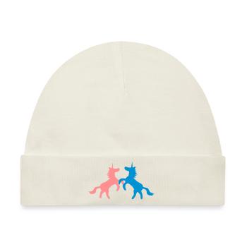 Einhorn Einhörner 7 - Baby Premium Organic Mütze - Naturweiß - Vorne