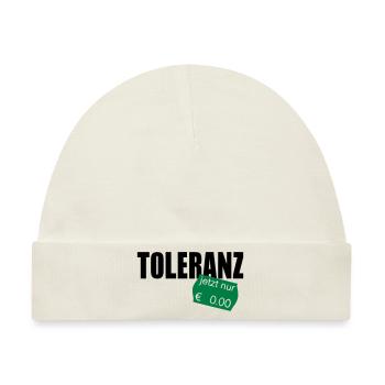 toleranz - Baby Premium Organic Mütze - Naturweiß - Vorne