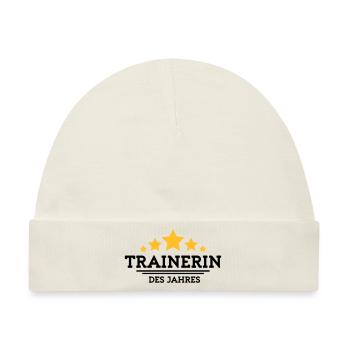 trainerin des Jahres - Baby Premium Organic Mütze - Naturweiß - Vorne