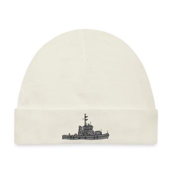 Schlepper Schleppschiff 2 - Baby Premium Organic Mütze - Naturweiß - Vorne