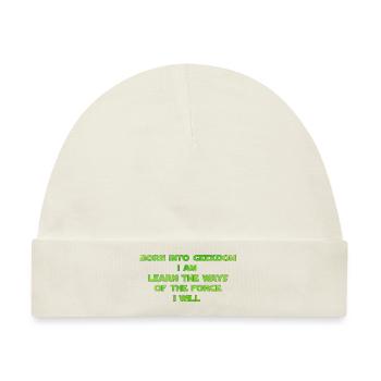 Geboren in Geekdom - Baby Premium Organic Mütze - Naturweiß - Vorne
