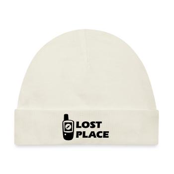 Geocaching GPS Lost Place Cache - Baby Premium Organic Mütze - Naturweiß - Vorne