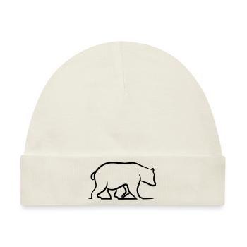 Braunbär - Grizzly - Baby Premium Organic Mütze - Naturweiß - Vorne