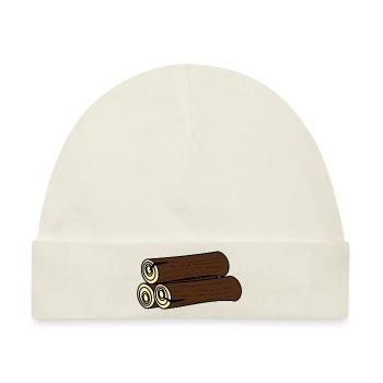 forest woods woodland wald tree baumstamm170 - Baby Premium Organic Mütze - Naturweiß - Vorne