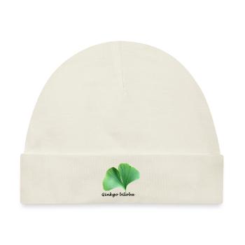 Ginkgo biloba - Baby Premium Organic Mütze - Naturweiß - Vorne