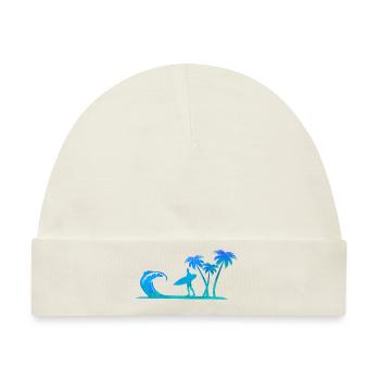 Surfer am Meer - Baby Premium Organic Mütze - Naturweiß - Vorne